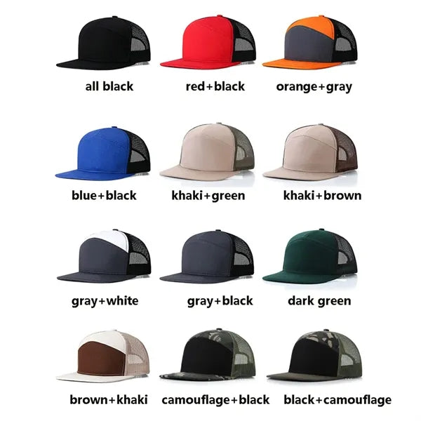 Seven-Panel Trucker Cap Mesh Back