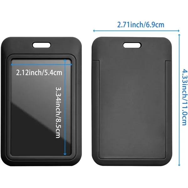 Sliding Vertical Business Exhibition ID Card Holder Lanyard