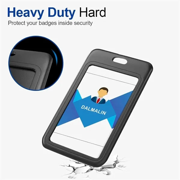 Sliding Vertical Business Exhibition ID Card Holder Lanyard