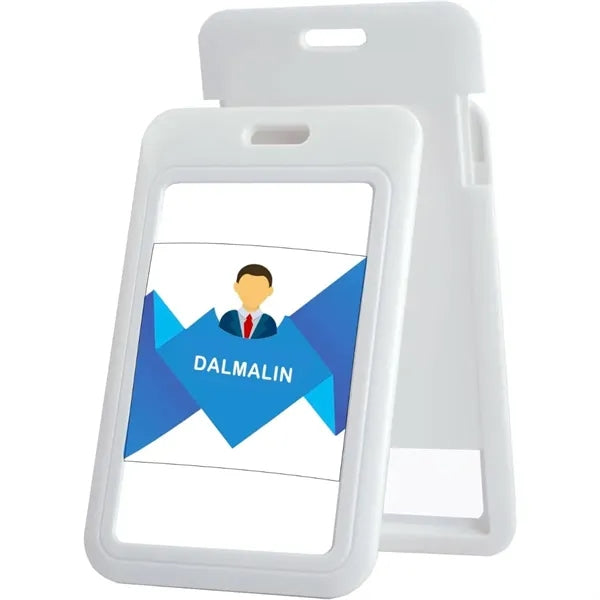 Sliding Vertical Business Exhibition ID Card Holder Lanyard