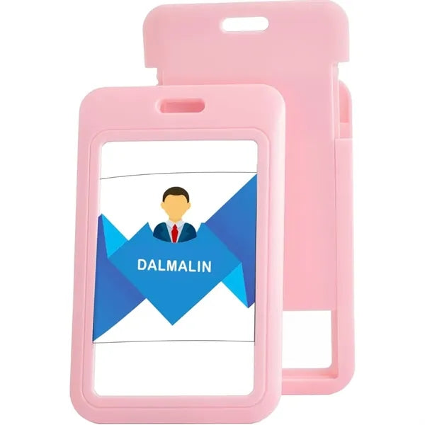 Sliding Vertical Business Exhibition ID Card Holder Lanyard