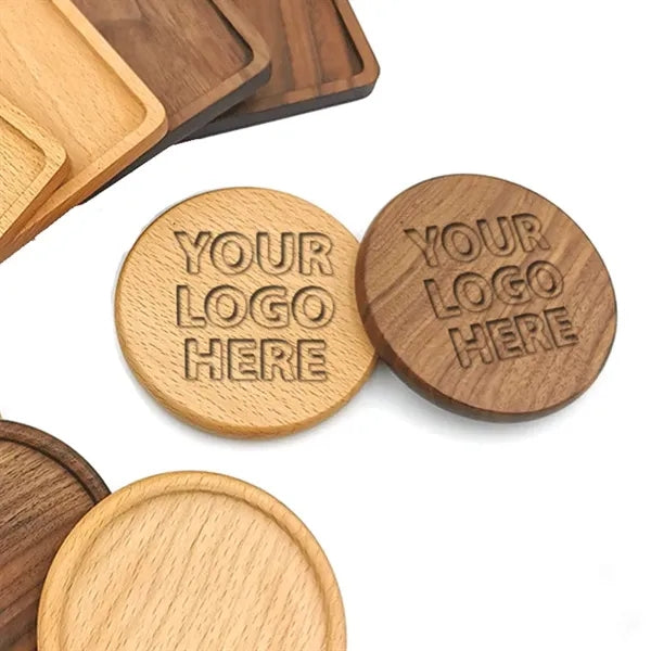 4'' Diametre Eco-Friendly Wooden Coaster