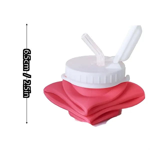 20oz. Collapsible Portable Silicone Water Bottle with Straw