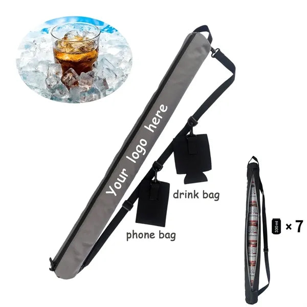 Round Golf Cooler Bag Ice Beer Sleeve