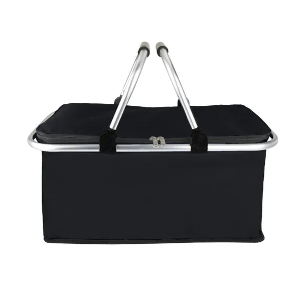 Insulated Picnic Basket Foldable Cooler Bag with Alum Frame