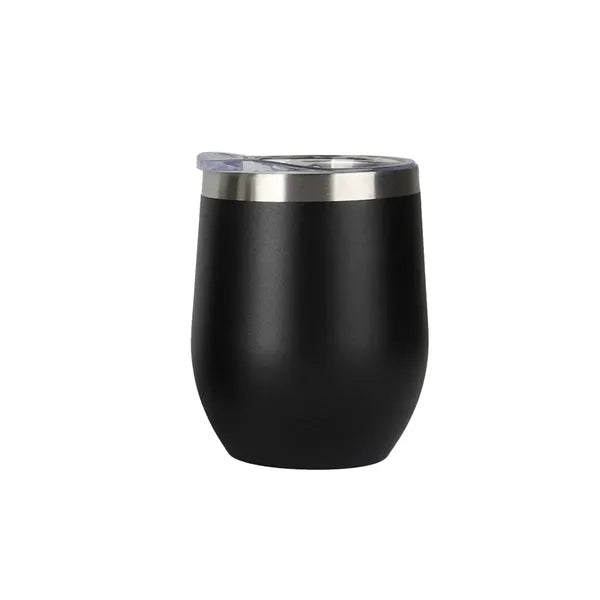 12oz Double Wall Stainless Steel Wine Tumbler with Lid