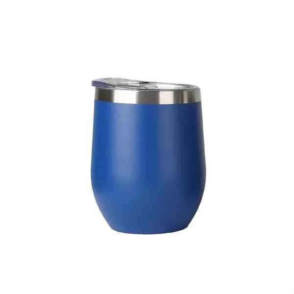 12oz Double Wall Stainless Steel Wine Tumbler with Lid