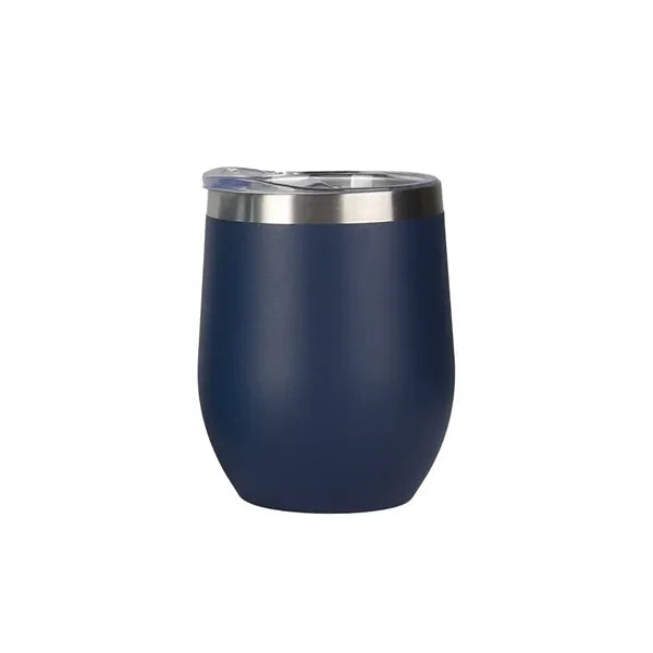 12oz Double Wall Stainless Steel Wine Tumbler with Lid