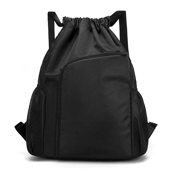 Heavy-Duty 600D Drawstring Backpack with Large Front Pocket