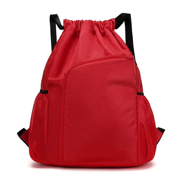 Heavy-Duty 600D Drawstring Backpack with Large Front Pocket