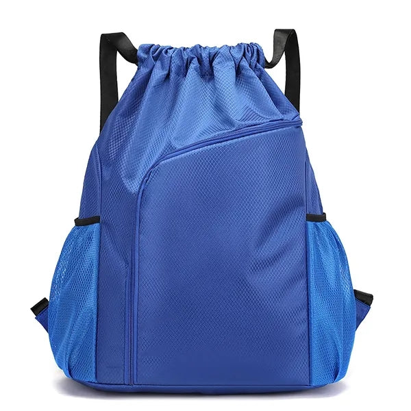 Heavy-Duty 600D Drawstring Backpack with Large Front Pocket