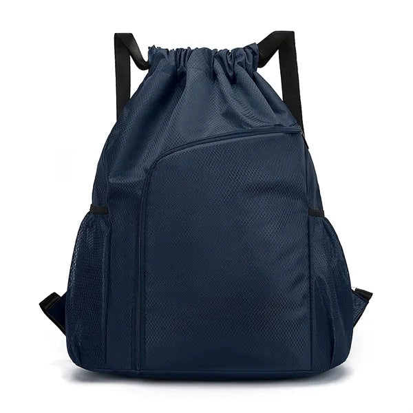Heavy-Duty 600D Drawstring Backpack with Large Front Pocket