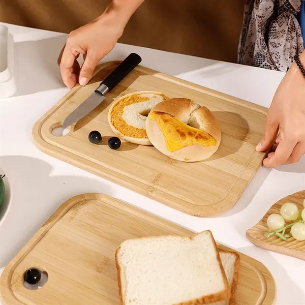 0.5" Thickness Hangable Square Bamboo Cutting Board