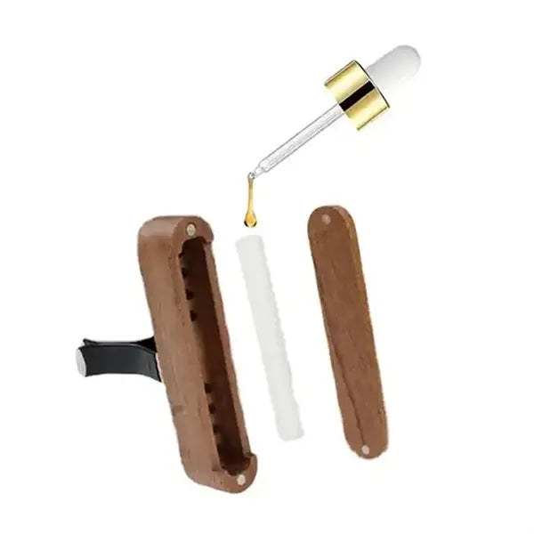 Ventscent Wood Car Air Freshener With Scent Diffuser