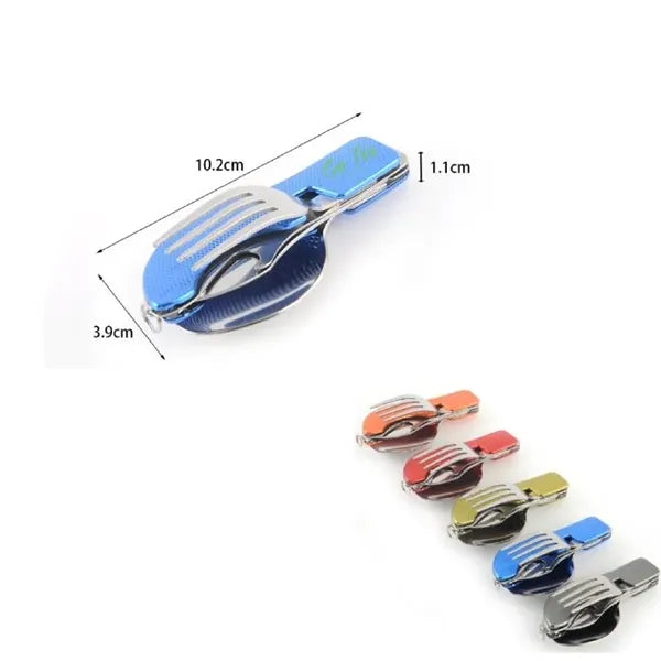 4-in-1 Portable Stainless Steel Cutlery