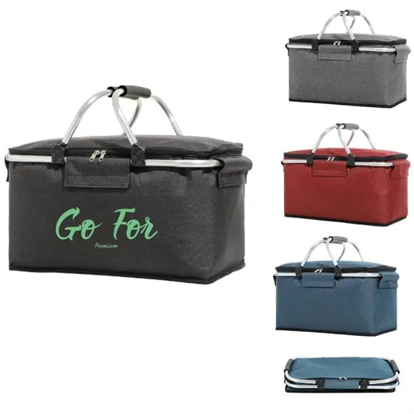 Insulated Cooler Bag Portable Collapsible Picnic Basket