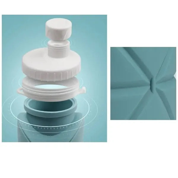 Foldable Silicone Travel Water Bottle 20.3OZ