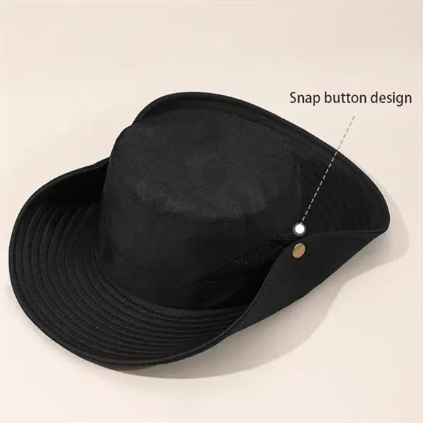 UV Protection Mesh Wide Brim Bucket Hat