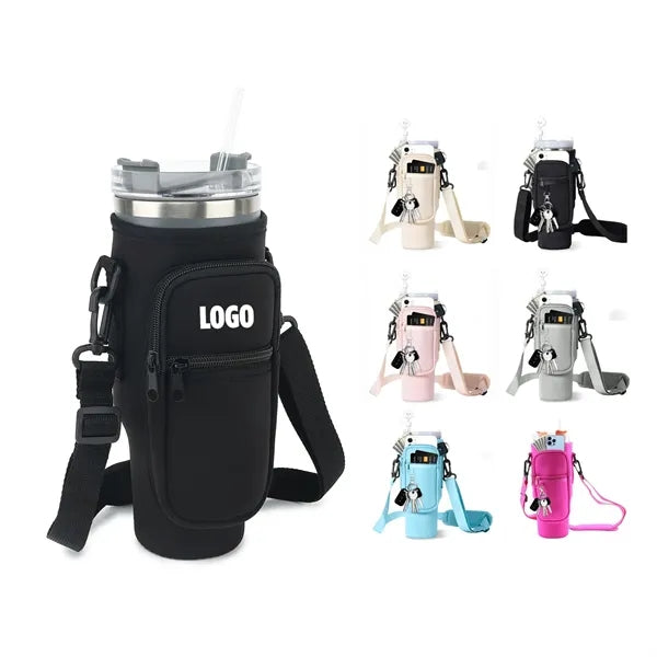 40oz Tumbler Carrier Sleeve with Adjustable Strap.