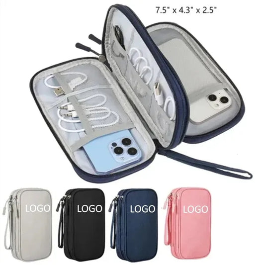 Logo Tech Organizer Pouch Waterproof Lightweight