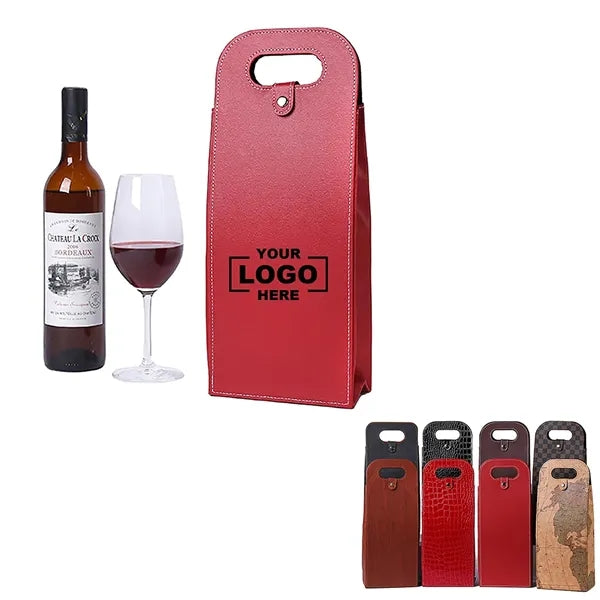 PU Leather Wine Bag