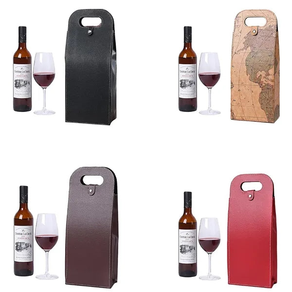 PU Leather Wine Bag
