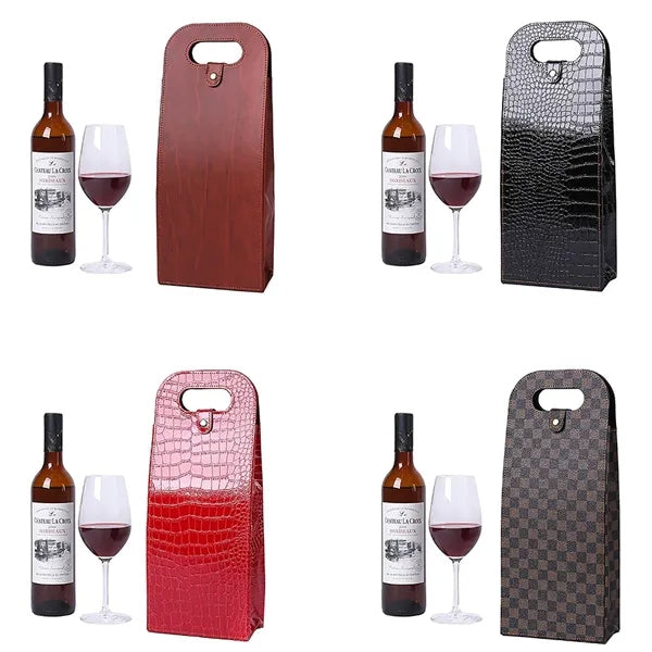 PU Leather Wine Bag