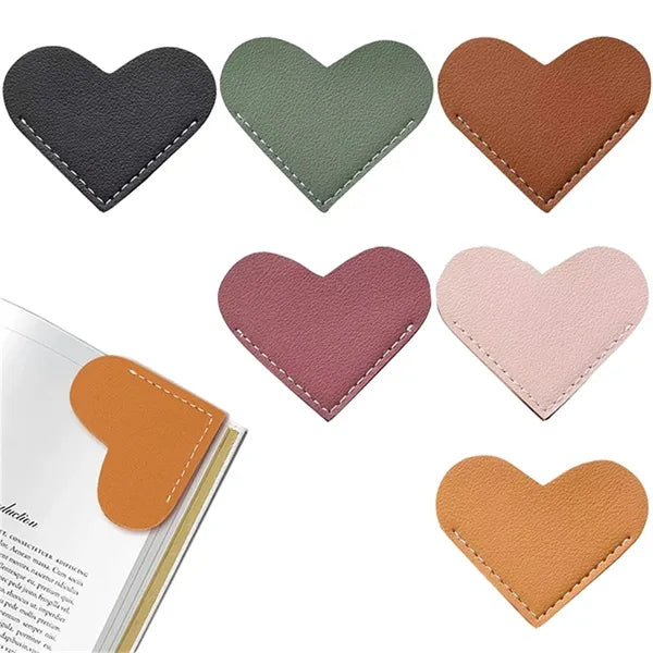 Leather Heart Bookmarks