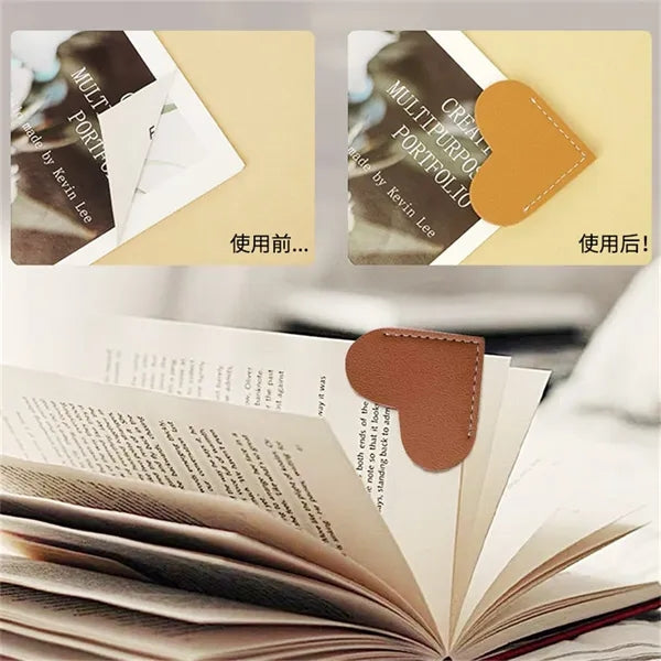 Leather Heart Bookmarks