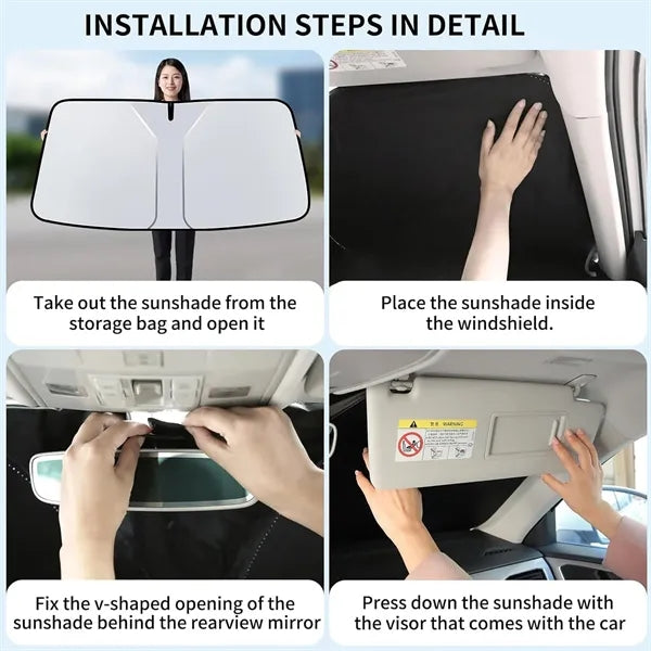 Foldable Car Front Windshield Sun Visor