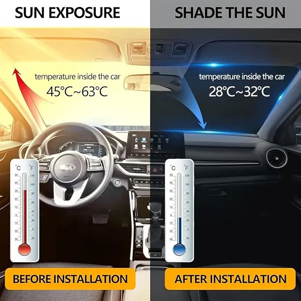 Foldable Car Front Windshield Sun Visor