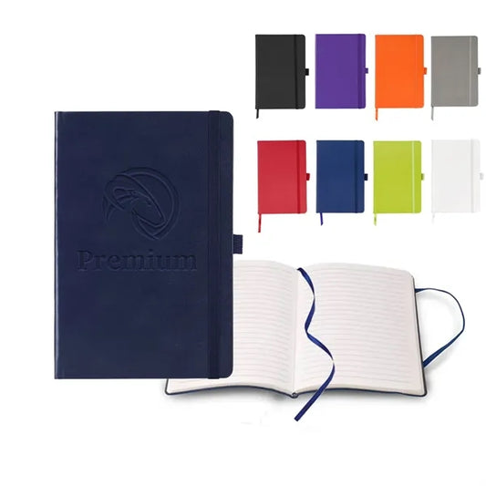 Soft Premium PU Leather Notebook with Pen Loop-Full Color