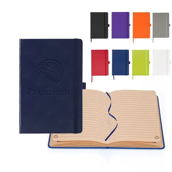 Soft Premium PU Leather Sustainable Notebook with Pen Loop