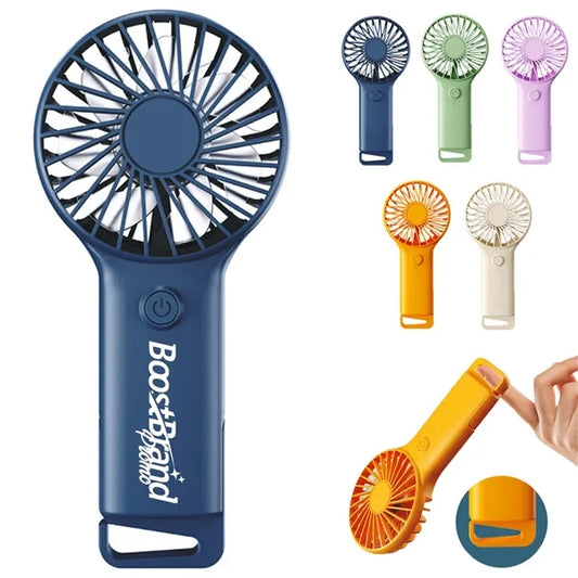 USB Rechargeable Handheld Fan with Portable Lanyard Hole