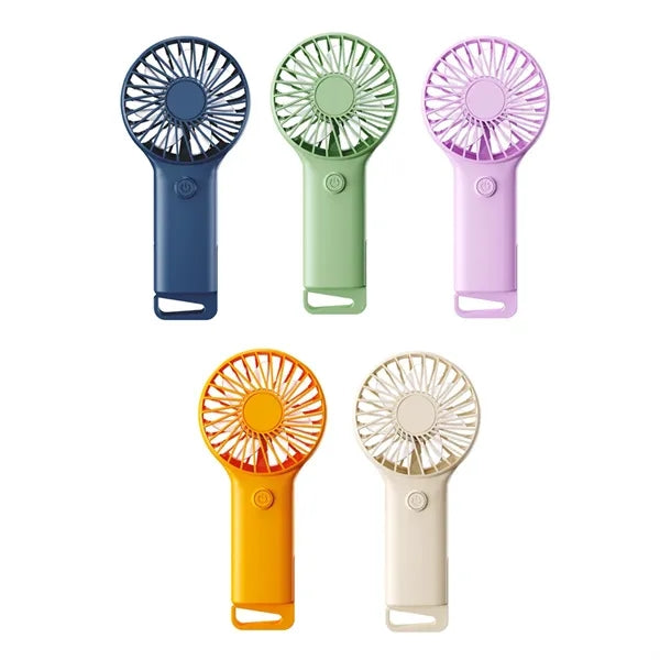 USB Rechargeable Handheld Fan with Portable Lanyard Hole