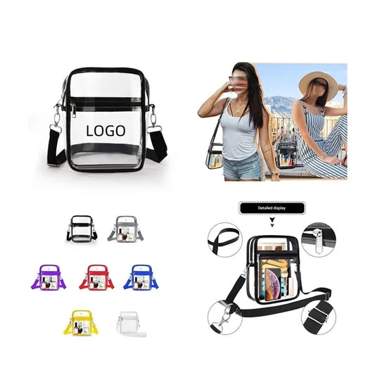Large Transparent PVC Crossbody Bag
