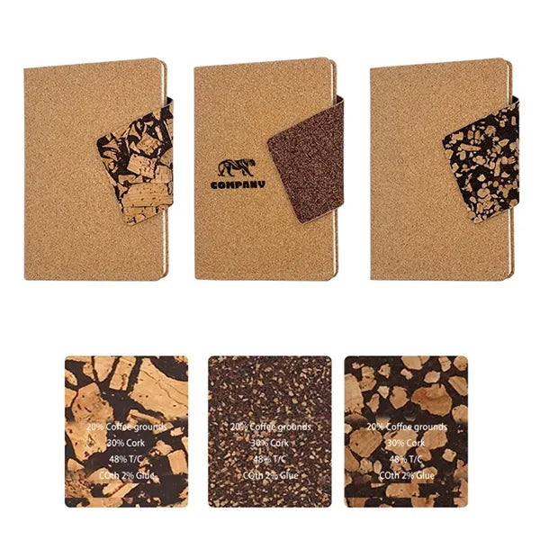 Eco-Friendly Coffee Grounds A5 Notebook