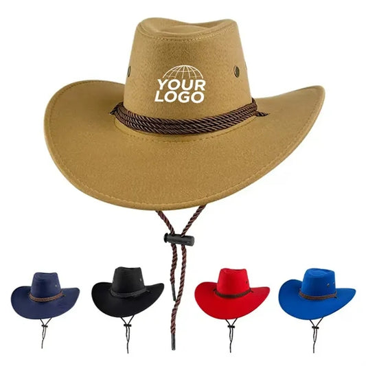 Cowboy Suede Outdoor Sun Horse Riding Big Brim Hat