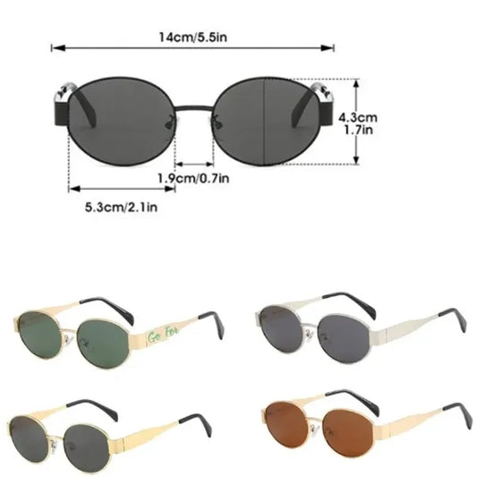 Retro Oval Sunglasses for Women