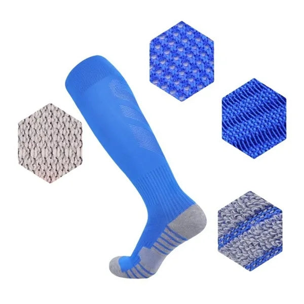 Breathable Non-Slip High-Top Sports Football Socks
