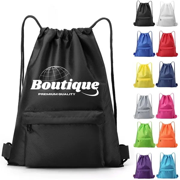 Drawstring Cinch Backpack Gym Yoga Travel School Bags
