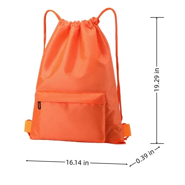 Drawstring Cinch Backpack Gym Yoga Travel School Bags