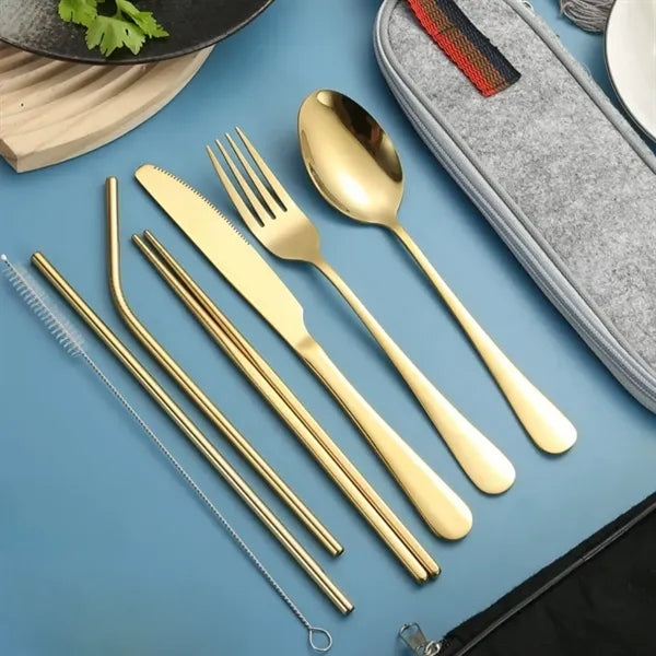 Stainless Steel Outdoor Travel Portable Cutlery Set