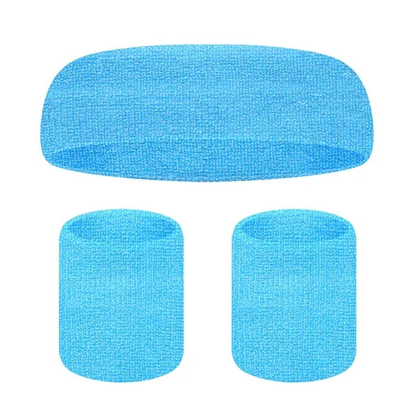 Sports Headband and Wrist Guard Set