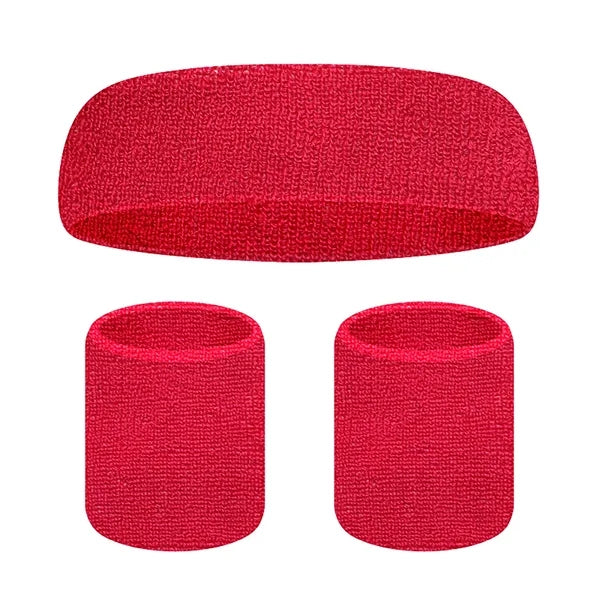Sports Headband and Wrist Guard Set