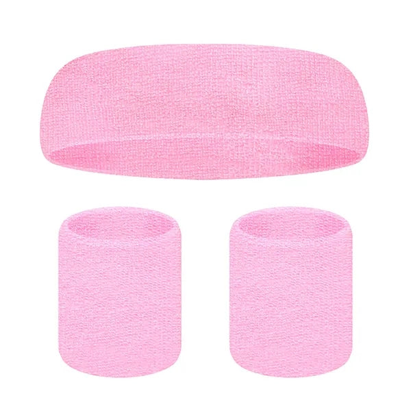 Sports Headband and Wrist Guard Set