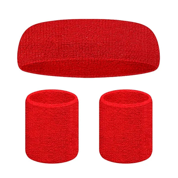 Sports Headband and Wrist Guard Set