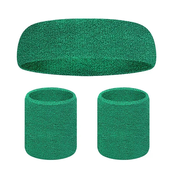 Sports Headband and Wrist Guard Set