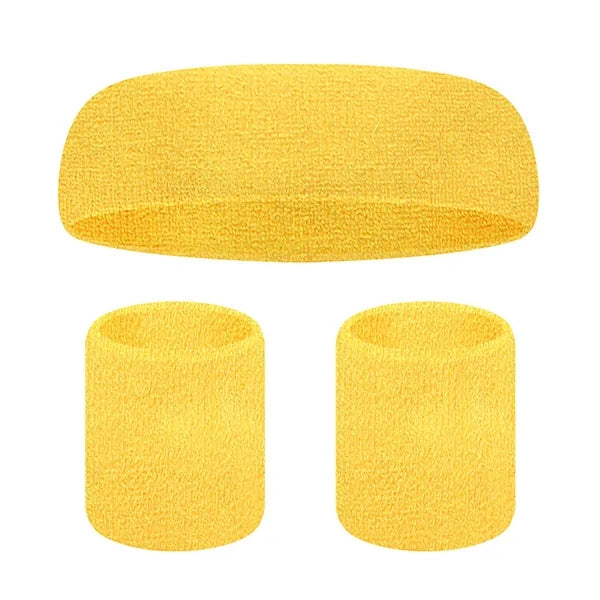 Sports Headband and Wrist Guard Set