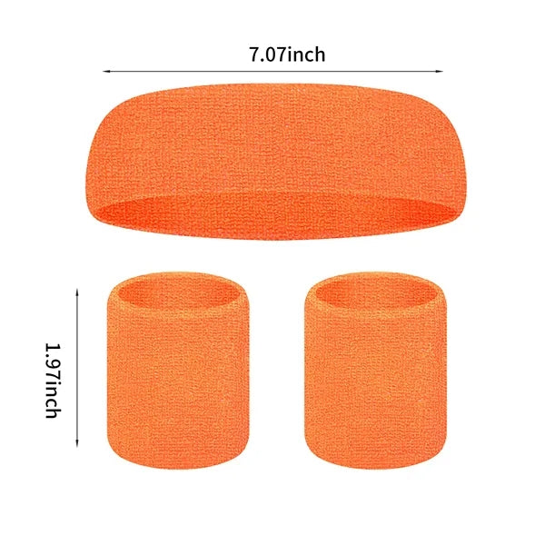 Sports Headband and Wrist Guard Set